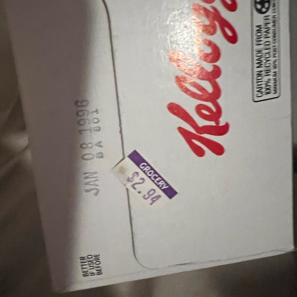 Dale Earnhardt Sr. 1995 KELLOGGS CORN FLAKES UNOPENED CEREAL BOX FULL SEALED - Picture 3 of 5